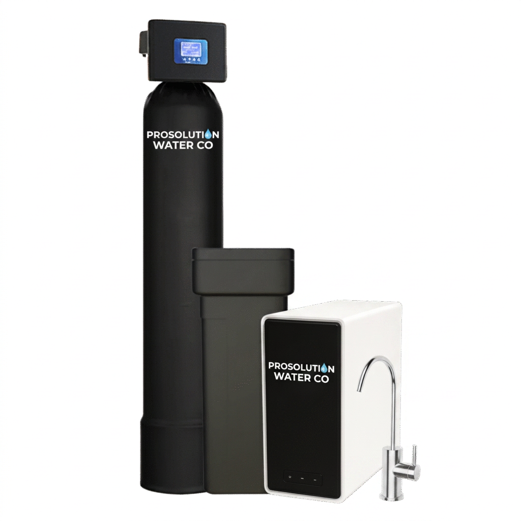ProSolution Complete Home System: whole-home softener tank and HW800 AlkaPro tankless reverse osmosis unit